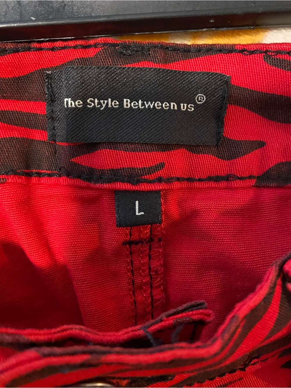 Red and Black Zebra Print Mini Skirt - Women's - Picture 3 of 3